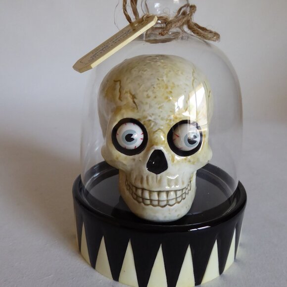 NEW 2005 DEPARTMENT 56 DR. FRANKENSTEIN’S LAB HALLOWEEN DONOR SKULL SALT PEPPER - Picture 3 of 16